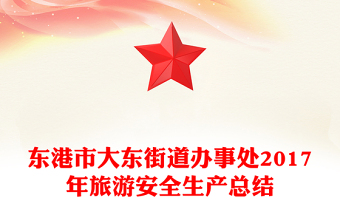 市大东街道办事处2017年旅游安全生产总结