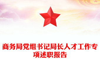 商务局党组书记局长人才工作专项述职报告