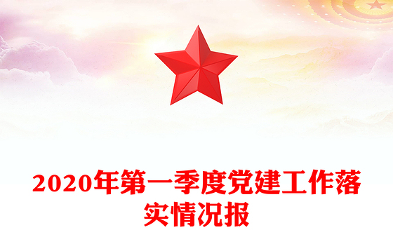 2020年第一季度党建工作落实情况报