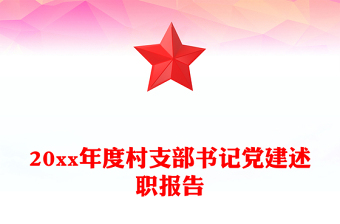 20xx年度村支部书记党建述职报告