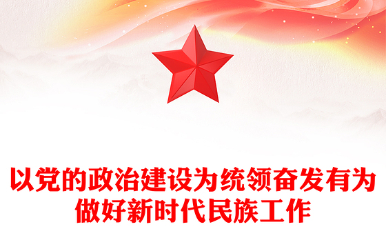 以党的政治建设为统领奋发有为做好新时代民族工作