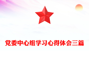 党委中心组学习心得体会三篇
