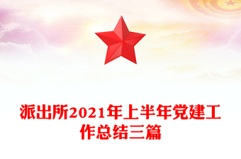 派出所2021年上半年党建工作总结三篇