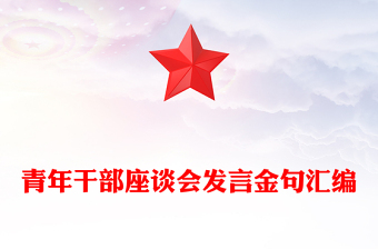 青年干部座谈会发言金句汇编