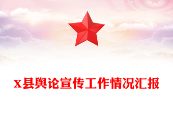 X县舆论宣传工作情况汇报