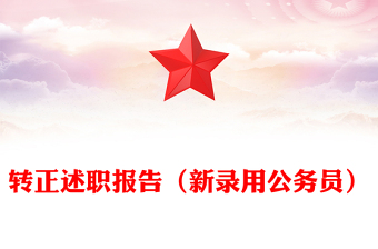 转正述职报告（新录用公务员）