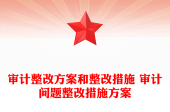 审计整改方案和整改措施 审计问题整改措施方案