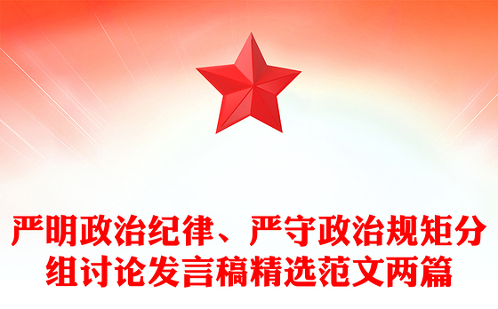 严明政治纪律、严守政治规矩分组讨论发言稿精选范文两篇
