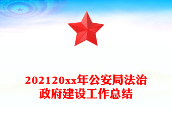 202120xx年公安局法治政府建设工作总结