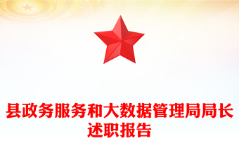 县政务服务和大数据管理局局长述职报告