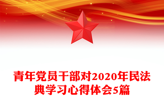青年党员干部对2020年民法典学习心得体会5篇