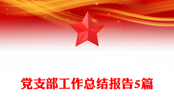 党支部工作总结报告5篇