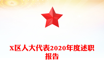 X区人大代表2020年度述职报告