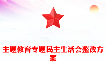 主题教育专题民主生活会整改方案
