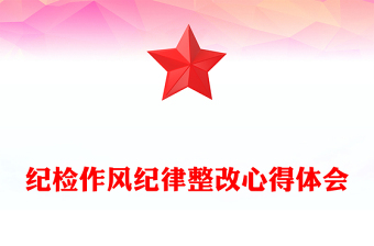 纪检作风纪律整改心得体会