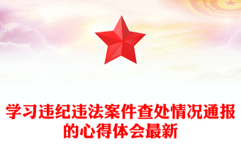 学习违纪违法案件查处情况通报的心得体会最新