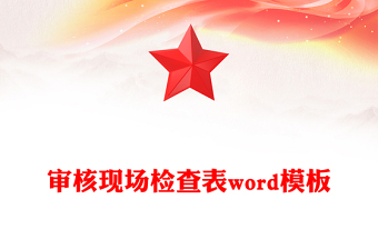 审核现场检查表word模板