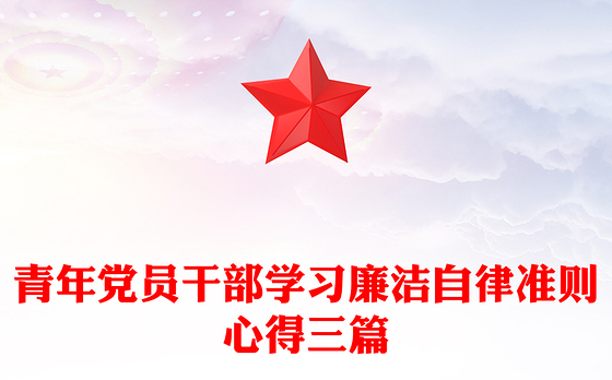 青年党员干部学习廉洁自律准则心得三篇