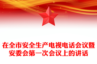 在全市安全生产电视电话会议暨安委会第一次会议上的讲话