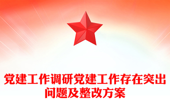党建工作调研党建工作存在突出问题及整改方案
