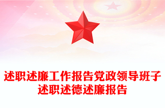 述职述廉工作报告党政领导班子述职述德述廉报告