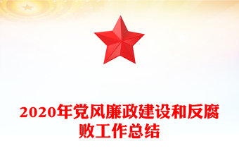 2020年党风廉政建设和反腐败工作总结