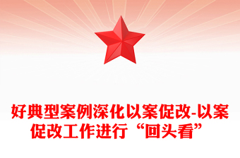 好典型案例深化以案促改-以案促改工作进行“回头看”