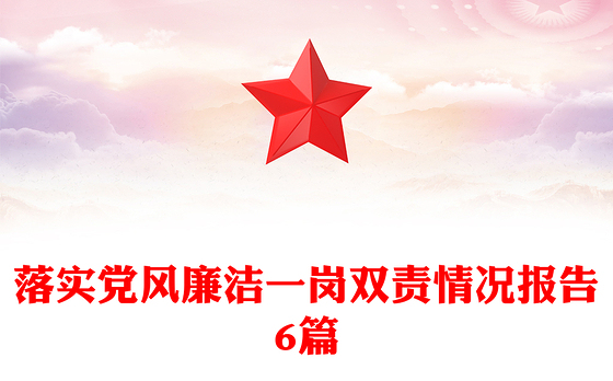 落实党风廉洁一岗双责情况报告6篇
