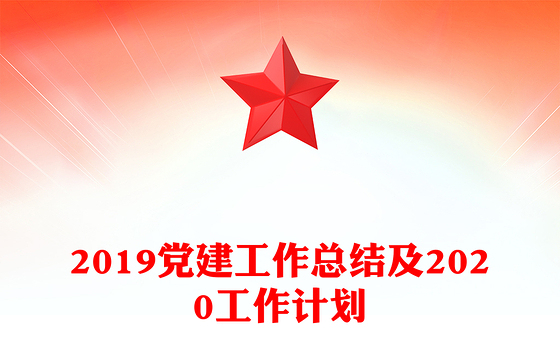 2019党建工作总结及2020工作计划
