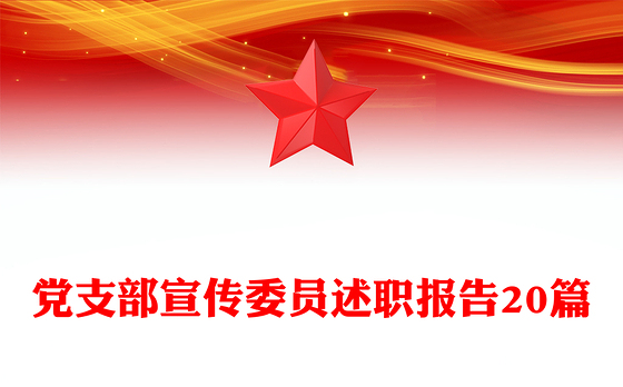 党支部宣传委员述职报告20篇