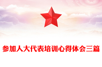 参加人大代表培训心得体会三篇