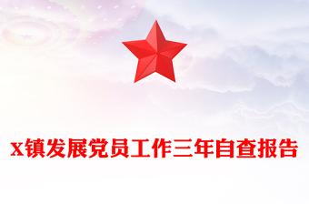 X镇发展党员工作三年自查报告