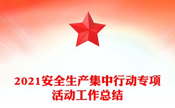 2021安全生产集中行动专项活动工作总结