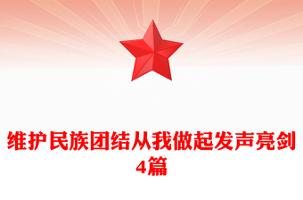 维护民族团结从我做起发声亮剑4篇