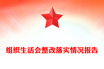 组织生活会整改落实情况报告