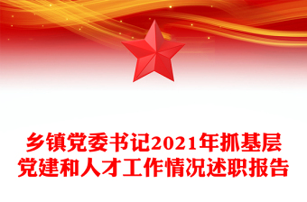 乡镇党委书记2021年抓基层党建和人才工作情况述职报告