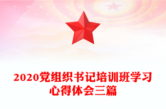 2020党组织书记培训班学习心得体会三篇