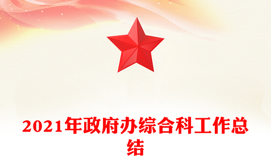 2021年政府办综合科工作总结