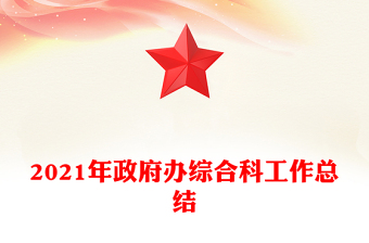 2021年政府办综合科工作总结