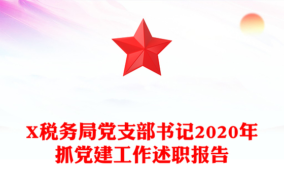 X税务局党支部书记2020年抓党建工作述职报告