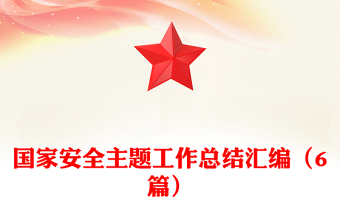 国家安全主题工作总结汇编（6篇）