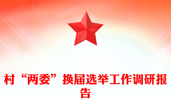 村“两委”换届选举工作调研报告