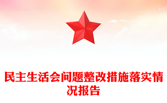 民主生活会问题整改措施落实情况报告