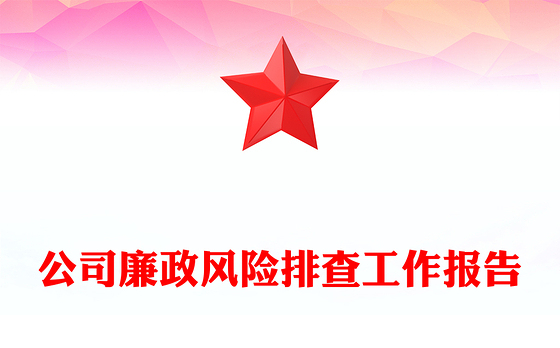 公司廉政风险排查工作报告