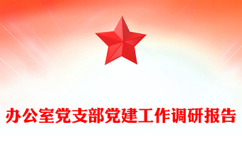 办公室党支部党建工作调研报告
