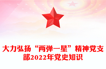 大力弘扬“两弹一星”精神党支部2022年党史知识