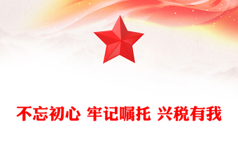 不忘初心 牢记嘱托 兴税有我