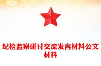 纪检监察研讨交流发言材料公文材料