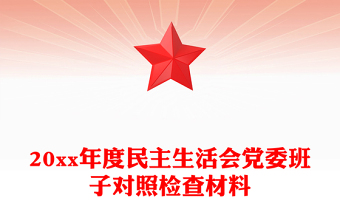 党委班子对照检查材料