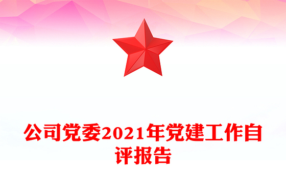 公司党委2021年党建工作自评报告